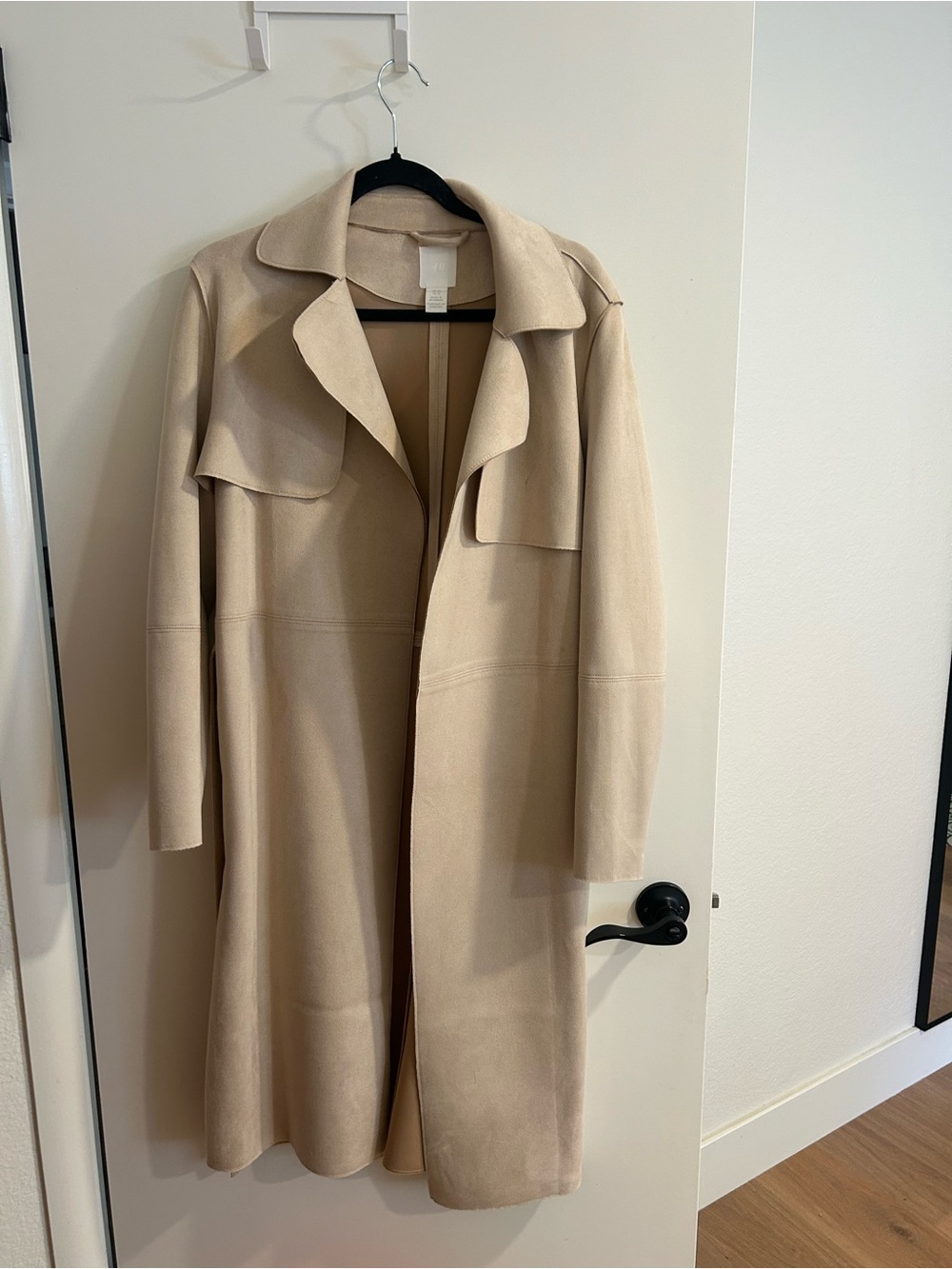 H&M Beige Suade Trench Coat